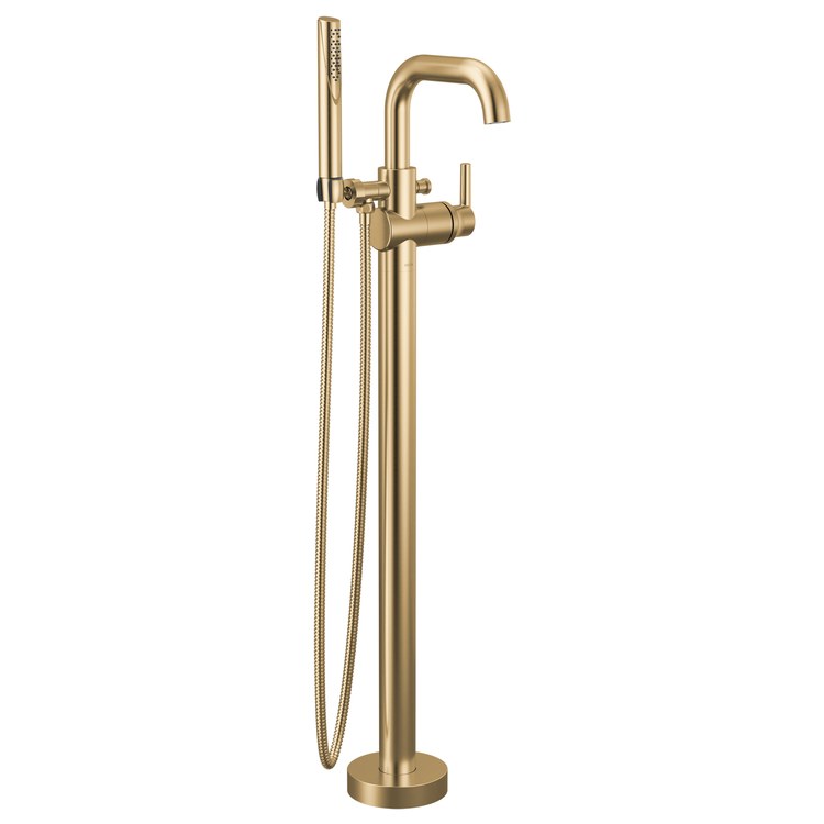 Tub Filler Trim Trinsic with Auto Resetting Diverter 1 Lever Champagne Bronze WaterSense/CALGreen ADA Floor 10 Gallons per Minute - Image 1