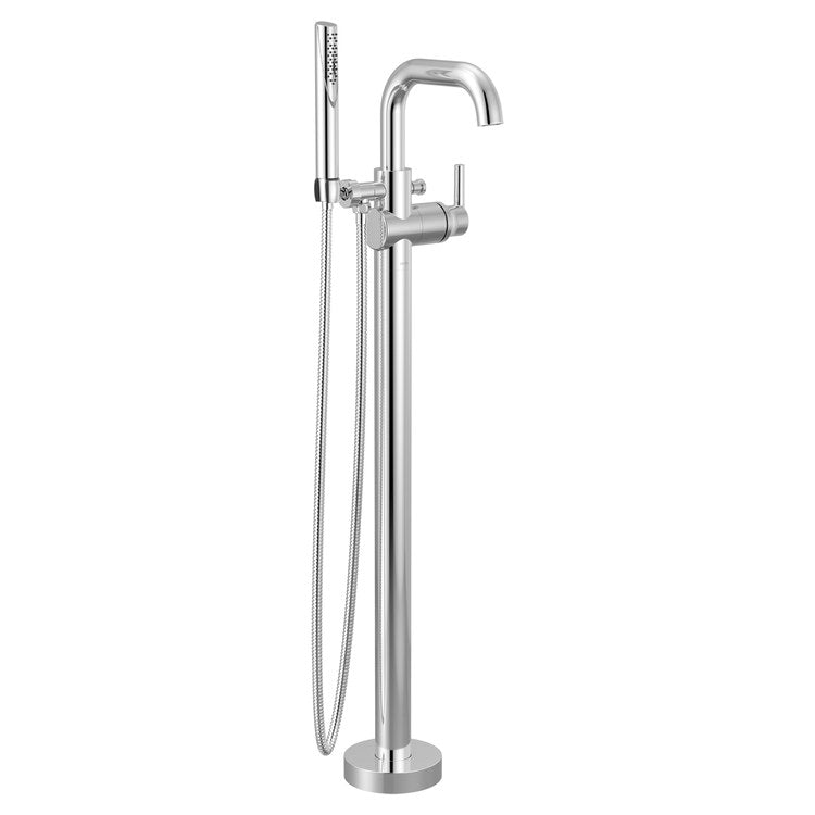 Tub Filler Trim Trinsic with Auto Resetting Diverter 1 Lever Chrome WaterSense/CALGreen ADA Floor 10 Gallons per Minute - Image 1