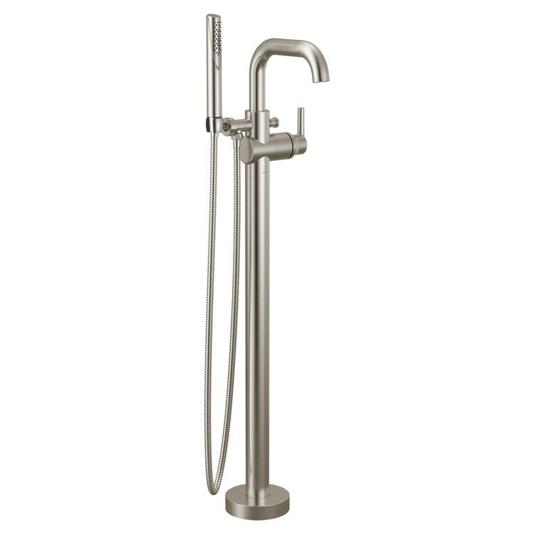 Tub Filler Trim Trinsic with Auto Resetting Diverter 1 Lever Stainless WaterSense/CALGreen ADA Floor 10 Gallons per Minute - Image 1