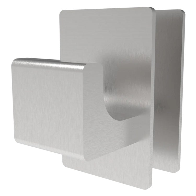 Robe Hook QUADRO/VEGA Single Brushed Stainless 1 Inch 304 Stainless Steel - Image 1