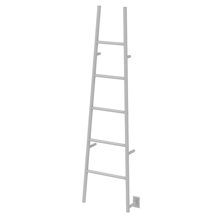 Towel Warmer JEEVES Model A Ladder 5 Bar Hardwire Rack 460-597 BTU 21 x 75 Inch White 304 Stainless Steel - Image 1