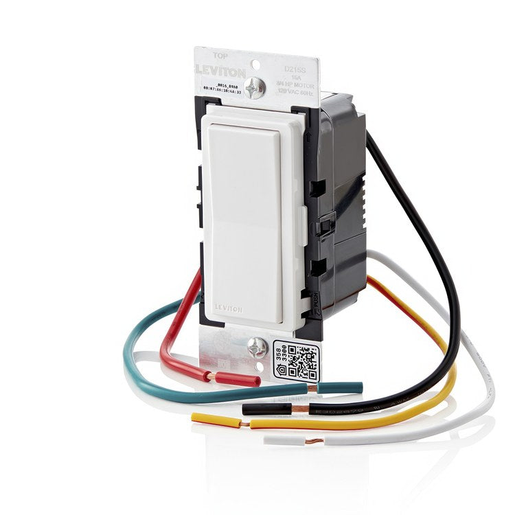 Smart Control Wi-Fi Enabled 15A Switch White Metal/Plastic for Controls Devices From Smartphone or Computer