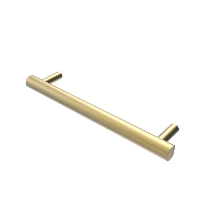 Towel Warmer Modello Round Single Bar Hardwire 35 BTU 20 Inch Satin Brass 304 Stainless Steel - Image 1