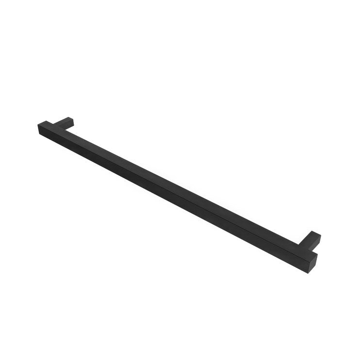 Towel Warmer Modello Square Single Bar Hardwire 69 BTU 40 Inch Matte Black 304 Stainless Steel