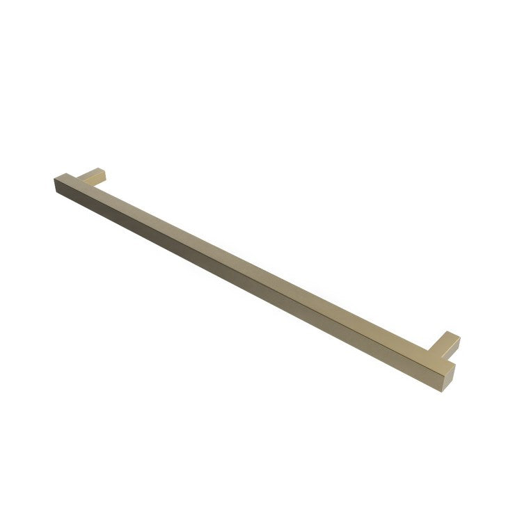 Towel Warmer Modello Square Single Bar Hardwire 69 BTU 40 Inch Satin Brass 304 Stainless Steel - Image 1