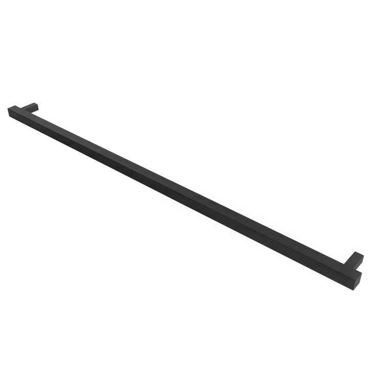 Towel Warmer Modello Square Single Bar Hardwire 103 BTU 59 Inch Matte Black 304 Stainless Steel - Image 1