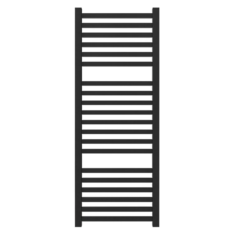 Towel Warmer Quadro 20 Square Bar Hardwire 955 BTU 21 x 54 Inch Matte Black 304 Stainless Steel - Image 1