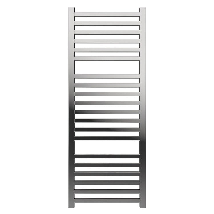 Towel Warmer Quadro 20 Square Bar Hardwire 955 BTU 21 x 54 Inch Polished Stainless 304 Stainless Steel - Image 1