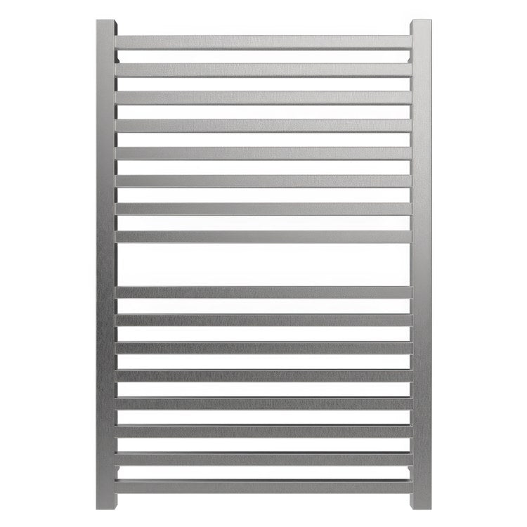 Towel Warmer Quadro 16 Square Bar Hardwire 989 BTU 29 x 42 Inch Brushed Stainless 304 Stainless Steel - Image 1