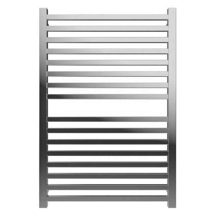 Towel Warmer Quadro 16 Square Bar Hardwire 989 BTU 29 x 42 Inch Polished Stainless 304 Stainless Steel - Image 1
