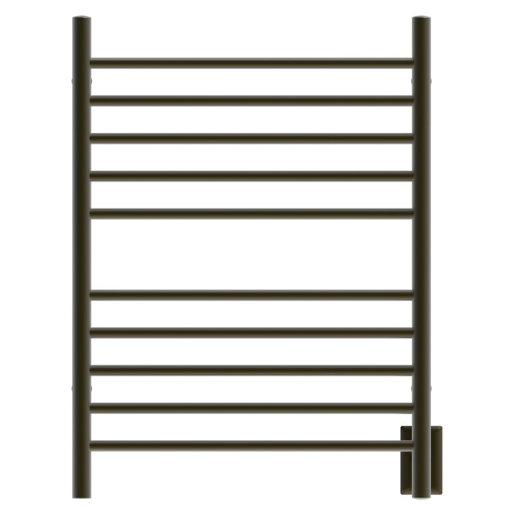 Towel Warmer Radiant 10 Bar Straight Hardwire/Plug-In 512 BTU 24 x 32 Inch Brushed Bronze 304 Stainless Steel - Image 1