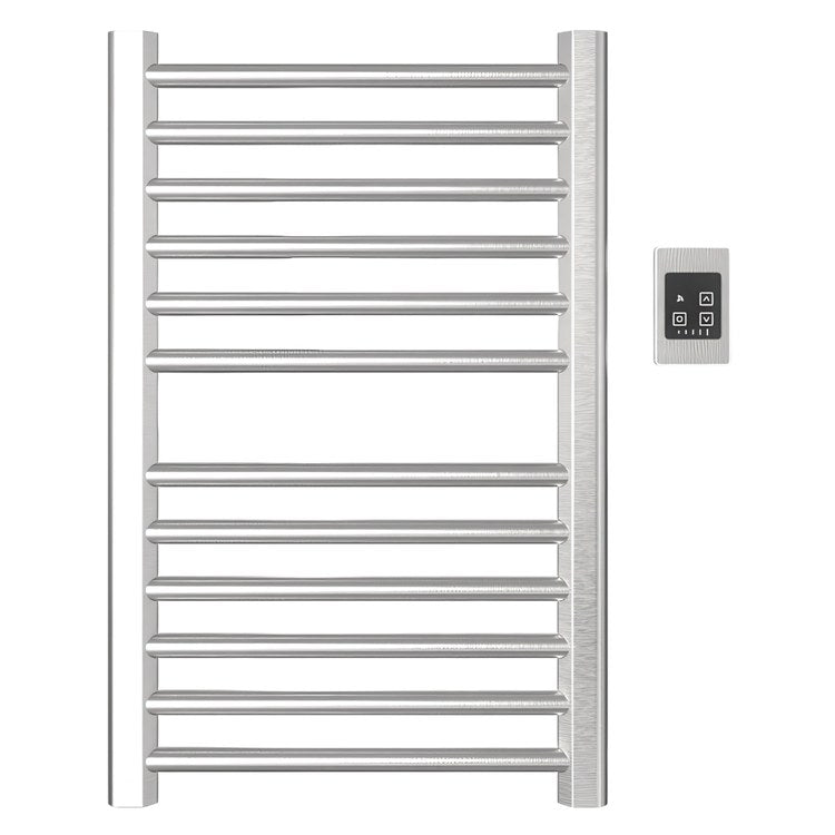 Towel Warmer Sirio 12 Bar Hardwire 580 BTU 21 x 32 Inch Brushed Stainless 304 Stainless Steel - Image 1