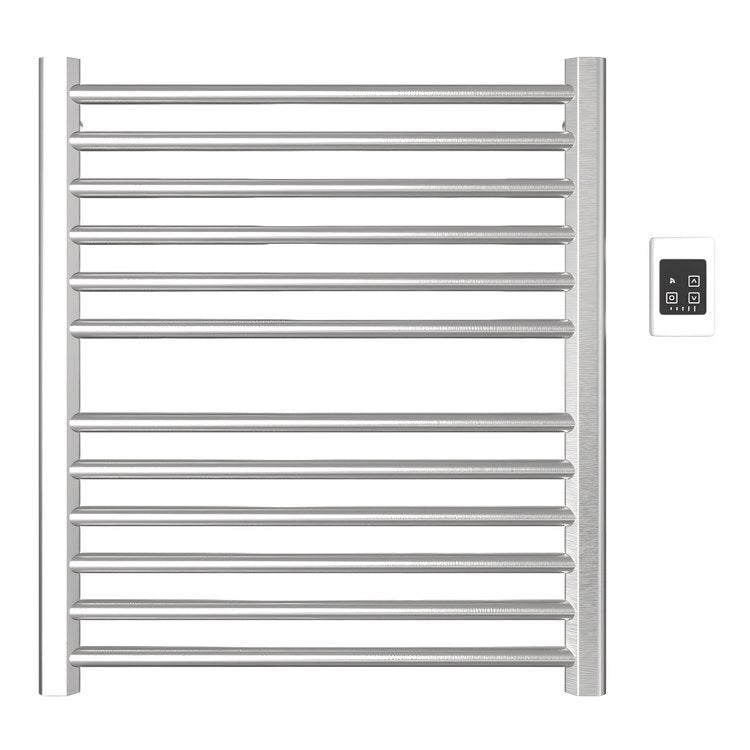Towel Warmer Sirio 16 Bar Hardwire 751 BTU 21 x 42 Inch Brushed Stainless 304 Stainless Steel - Image 1