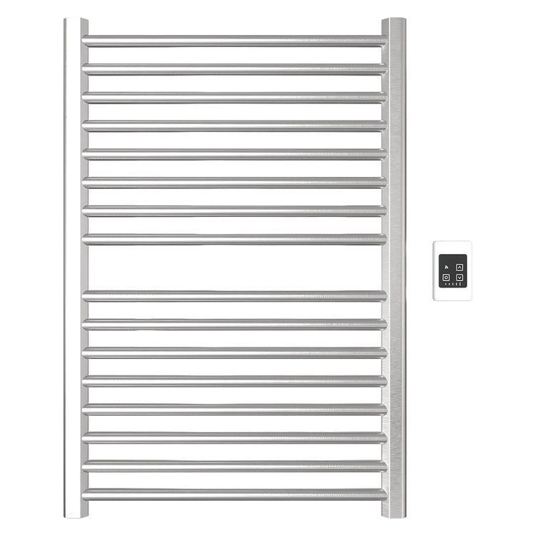 Towel Warmer Sirio 12 Bar Hardwire 751 BTU 29 x 32 Inch Brushed Stainless 304 Stainless Steel - Image 1