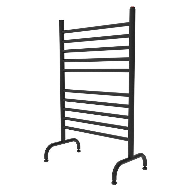 Towel Warmer Solo 10 Bar Freestanding Plug-In 512 BTU 24 x 38 Inch Matte Black 304 Stainless Steel