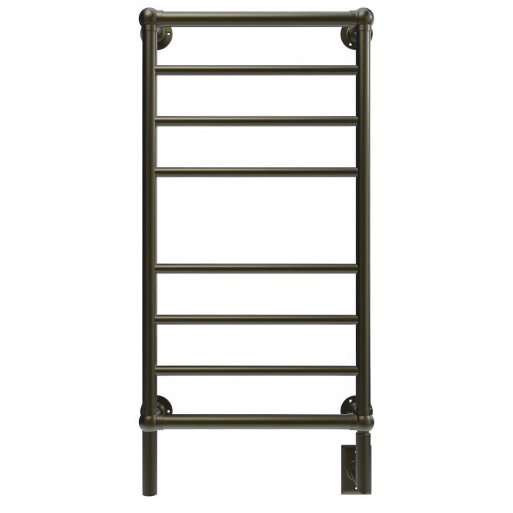 Towel Warmer Traditional 8 Bar Hardwire 512 BTU 21 x 43 Inch Brushed Bronze 304 Stainless Steel