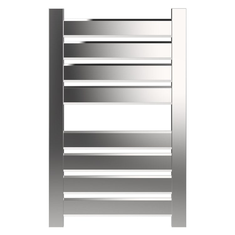 Towel Warmer Vega 8 Bar Hardwire 853 BTU 23 x 37 Inch Polished Stainless 304 Stainless Steel