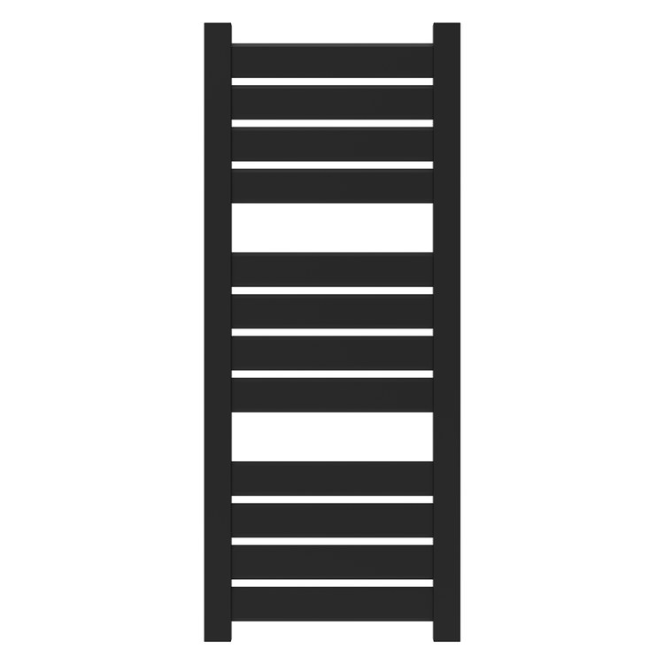 Towel Warmer Vega 12 Bar Hardwire 1228 BTU 23 x 56 Inch Matte Black 304 Stainless Steel