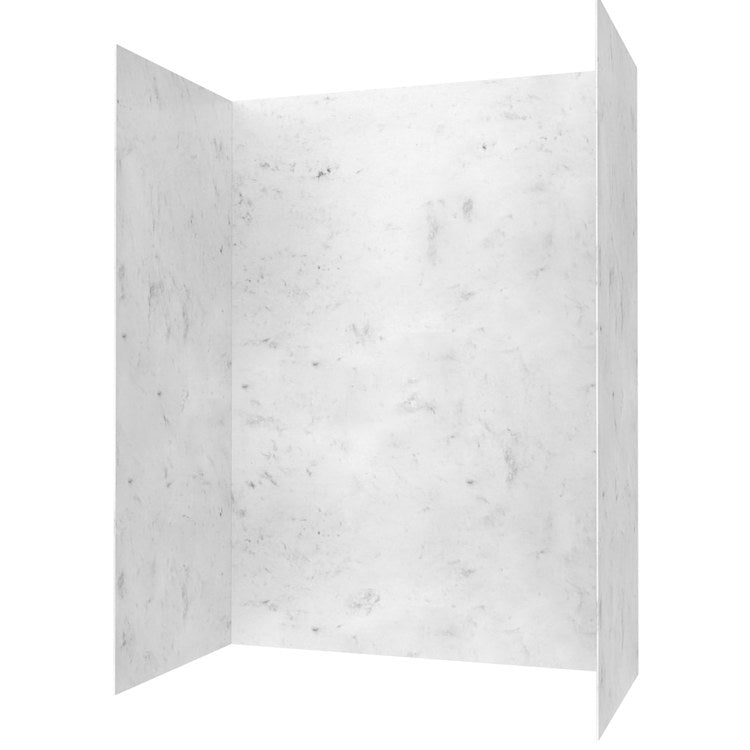 Shower Wall Kit Smooth Glue Up 36 x 48 x 96 Inch Carrara Swanstone - Image 1