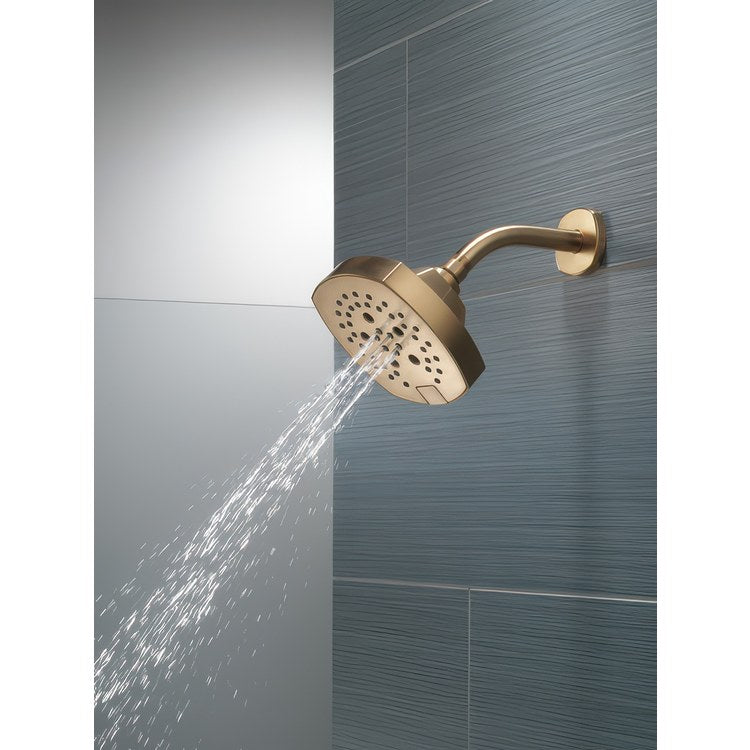 Showerhead Universal Showering 5 Functions Lumicoat Champagne Bronze 6 Inch 1.75 Gallons per Minute H2Okinetic Square - Image 3