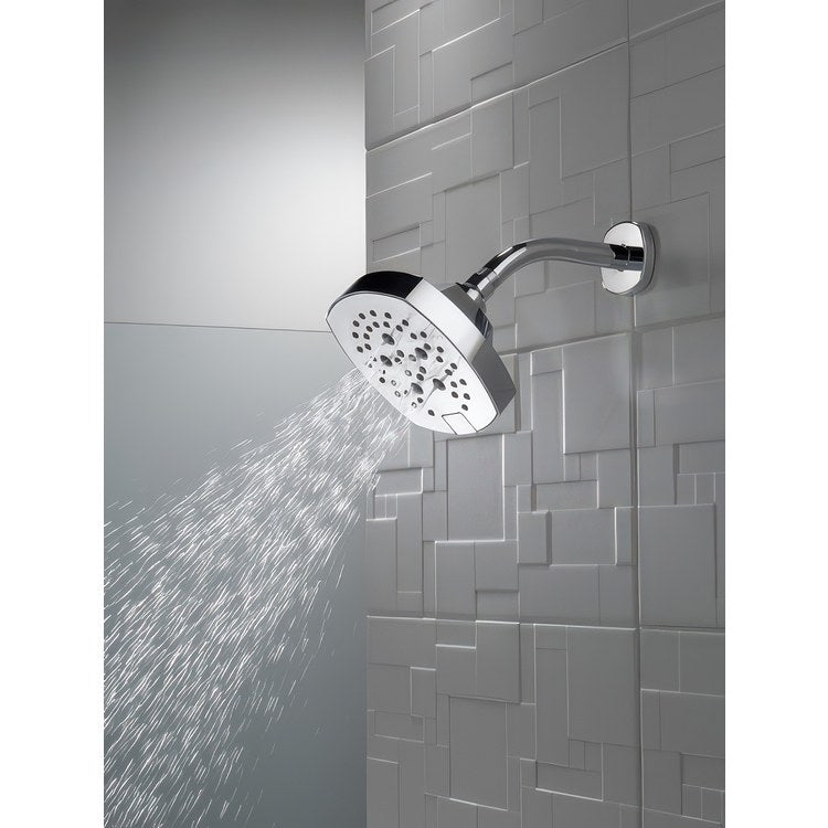 Showerhead Universal Showering 5 Functions Lumicoat Chrome 6 Inch 1.75 Gallons per Minute H2Okinetic Square - Image 2