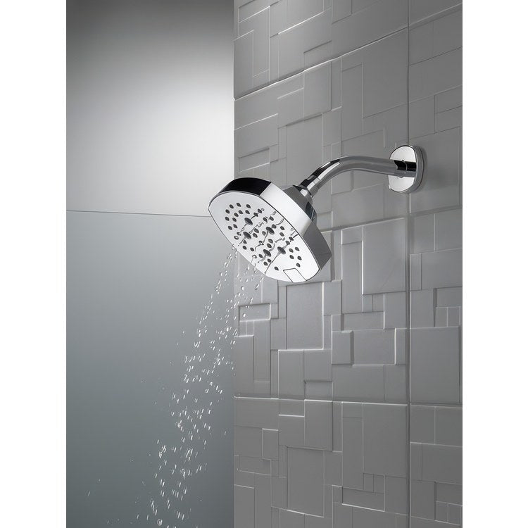 Showerhead Universal Showering 5 Functions Lumicoat Chrome 6 Inch 1.75 Gallons per Minute H2Okinetic Square - Image 3
