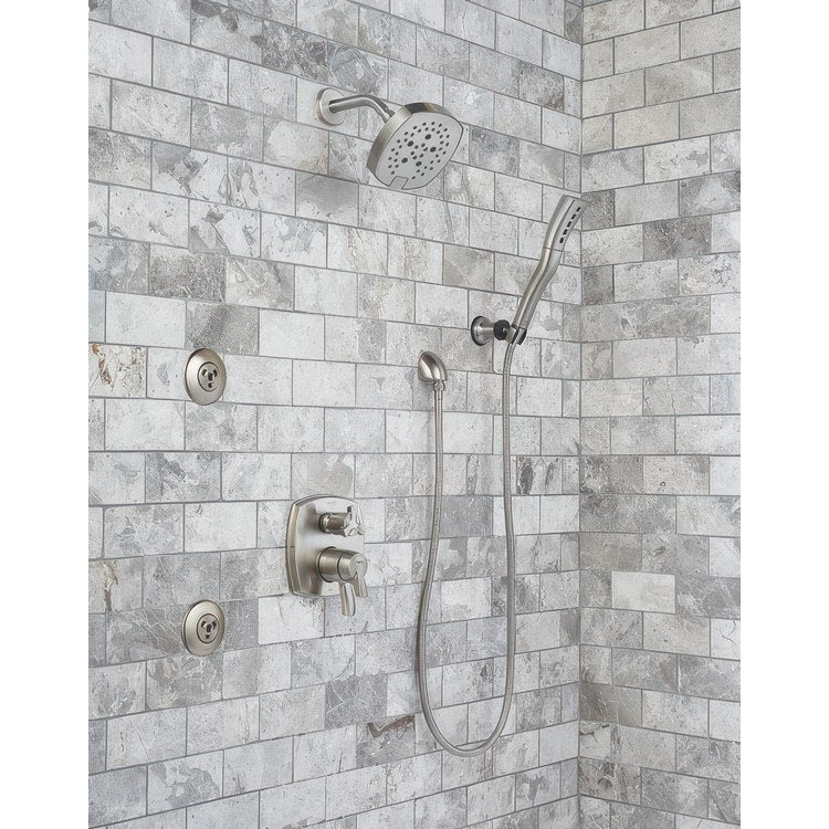 Showerhead Universal Showering 5 Functions Lumicoat Stainless 6 Inch 1.75 Gallons per Minute H2Okinetic Square - Image 2