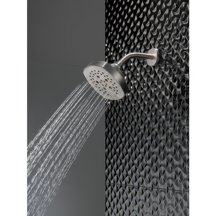 Showerhead Universal Showering 5 Functions Lumicoat Stainless 6 Inch 1.75 Gallons per Minute H2Okinetic Square - Image 3