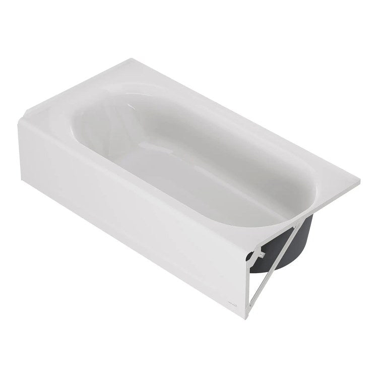 Tub Princeton Pro 60 x 32 Inch Enamel Steel Right White - Image 2
