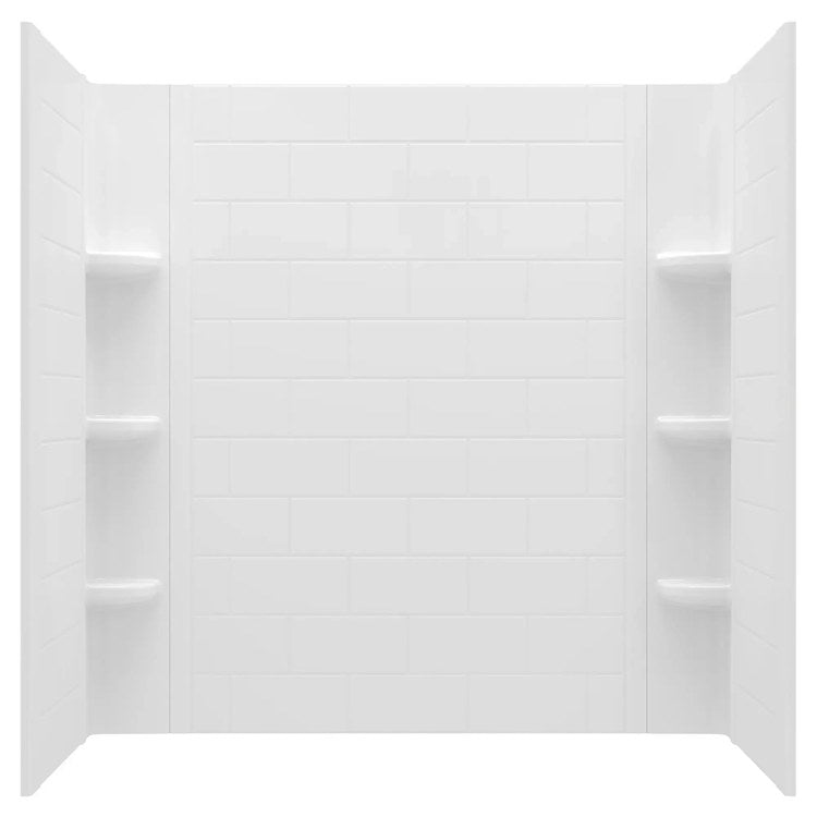 Tub Wall Princeton Pro 60 x 30 Inch White Direct to Stud Tile - Image 2