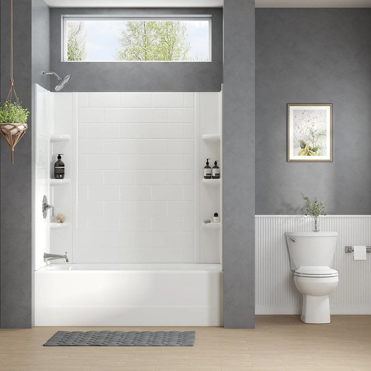 Tub Wall Princeton Pro 60 x 30 Inch White Direct to Stud Tile - Image 3