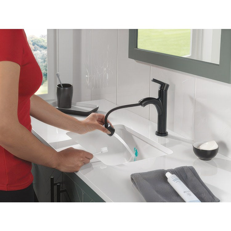 Lavatory Faucet Nicoli 1 Lever ADA WaterSense Matte Black 1.2 Gallons per Minute Deck Arc Pop-Up 1 Hole - Image 2