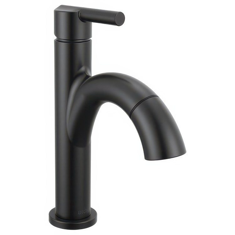 Lavatory Faucet Nicoli 1 Lever ADA WaterSense Matte Black 1.2 Gallons per Minute Deck Arc Pop-Up 1 Hole - Image 1