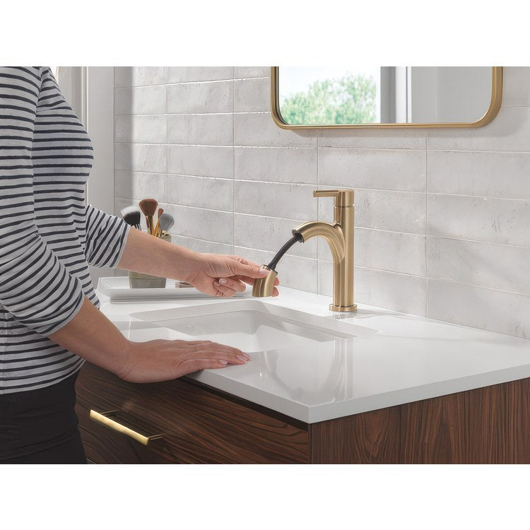 Lavatory Faucet Nicoli 1 Lever ADA WaterSense Champagne Bronze 1.2 Gallons per Minute Deck Arc Pop-Up 1 Hole - Image 3