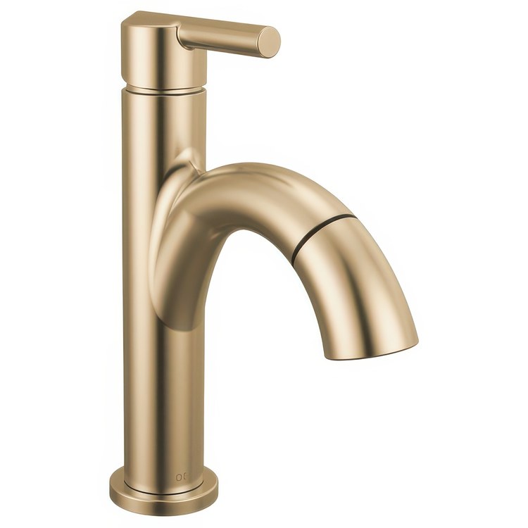 Lavatory Faucet Nicoli 1 Lever ADA WaterSense Champagne Bronze 1.2 Gallons per Minute Deck Arc Pop-Up 1 Hole - Image 1