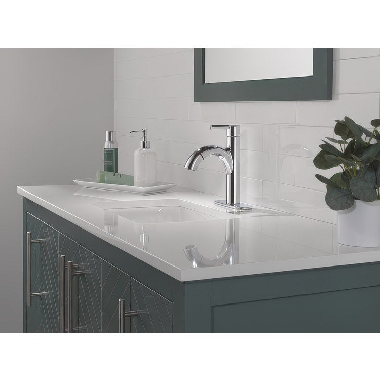 Lavatory Faucet Nicoli 1 Lever ADA WaterSense Chrome 1.2 Gallons per Minute Deck Arc Pop-Up 1 Hole - Image 3