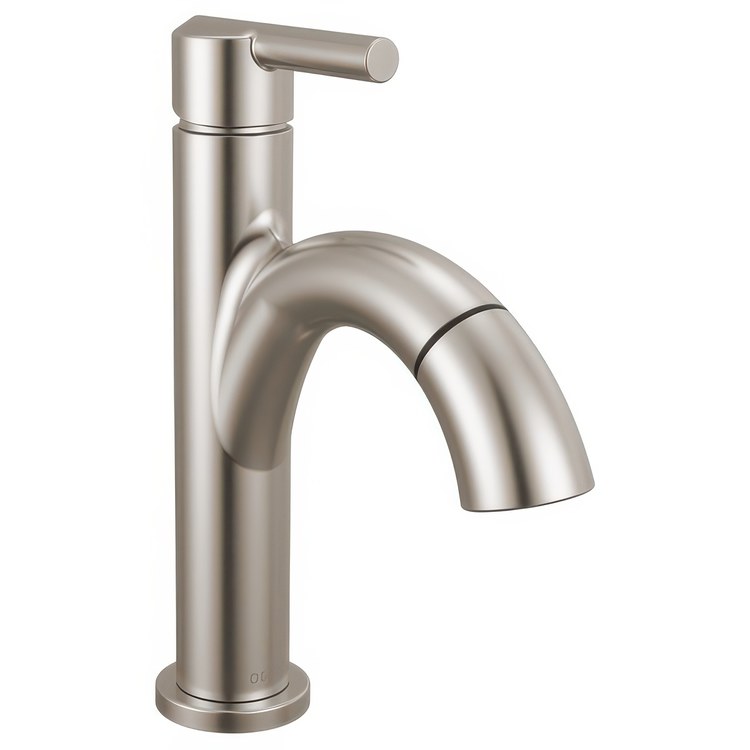 Lavatory Faucet Nicoli 1 Lever ADA WaterSense Brilliance Stainless 1.2 Gallons per Minute Deck Arc Pop-Up 1 Hole - Image 1