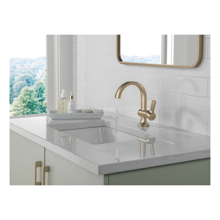 Lavatory Faucet Albion 1 Lever ADA WaterSense Champagne Bronze 1.2 Gallons per Minute Deck Arc Pop-Up 1 Hole - Image 2