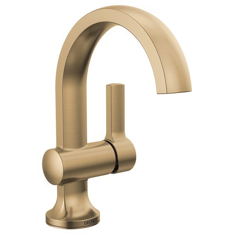 Lavatory Faucet Albion 1 Lever ADA WaterSense Champagne Bronze 1.2 Gallons per Minute Deck Arc Pop-Up 1 Hole