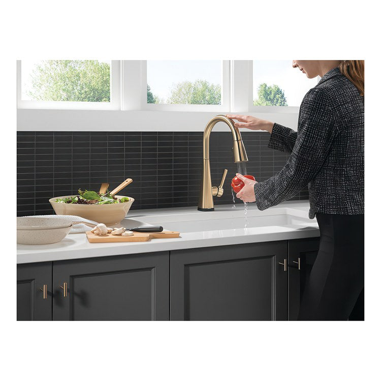 Kitchen Faucet Lenta 1 Lever ADA Champagne Bronze Pull Down 3 Function High Arc 360 DEG Swivel 1/3 Hole Deck Diamond Seal Touch-Clean MagnaTite 1.8 Gallons per Minute - Image 3