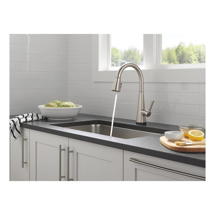 Kitchen Faucet Lenta 1 Lever ADA Spotshield Stainless Pull Down 3 Function High Arc 360 DEG Swivel 1/3 Hole Deck Diamond Seal Touch-Clean MagnaTite 1.8 Gallons per Minute - Image 3