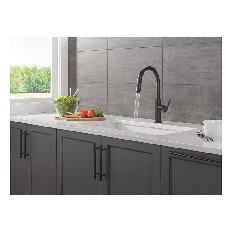 Kitchen Faucet Nicoli 1 Lever ADA Matte Black Pull Down 2 Function High Arc 360 DEG Swivel 3 Hole Deck Touch-Clean MagnaTite 1.8 Gallons per Minute - Image 3