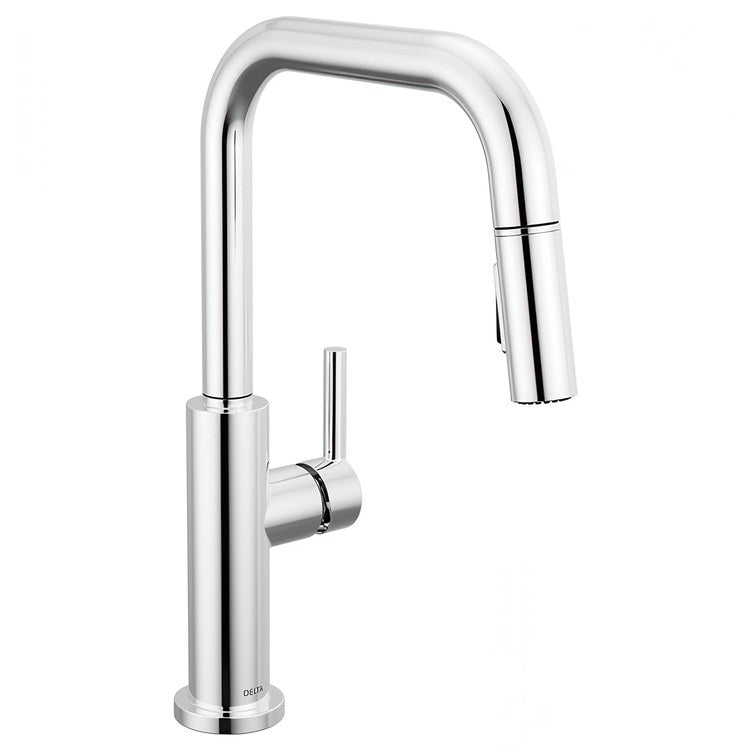 Kitchen Faucet Nicoli 1 Lever ADA Chrome Pull Down 2 Function High Arc 360 DEG Swivel 3 Hole Deck Mount Touch-Clean MagnaTite 1.8 Gallons per Minute - Image 1