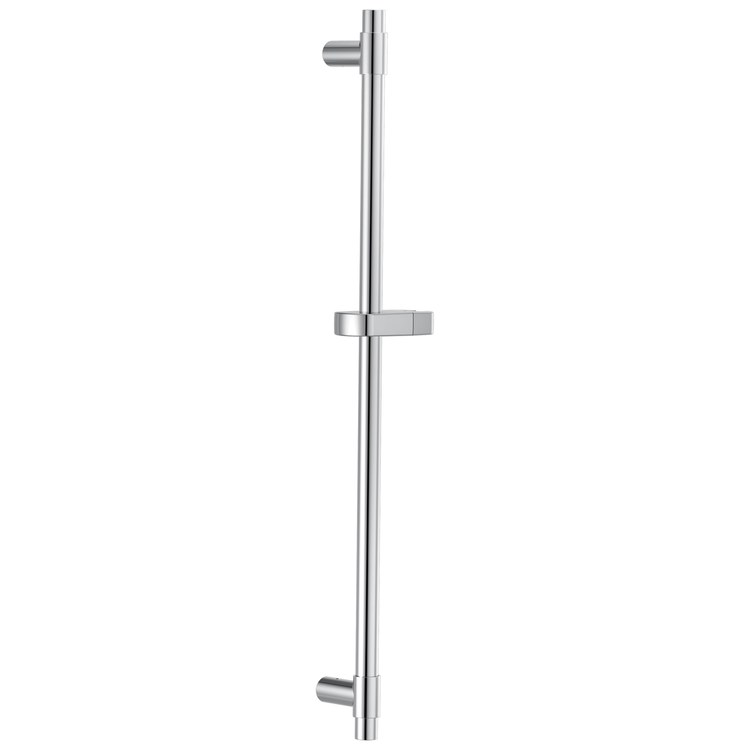 Slide Bar Universal Showering Components Adjustable 24 Inch Matte Black Brass Wall