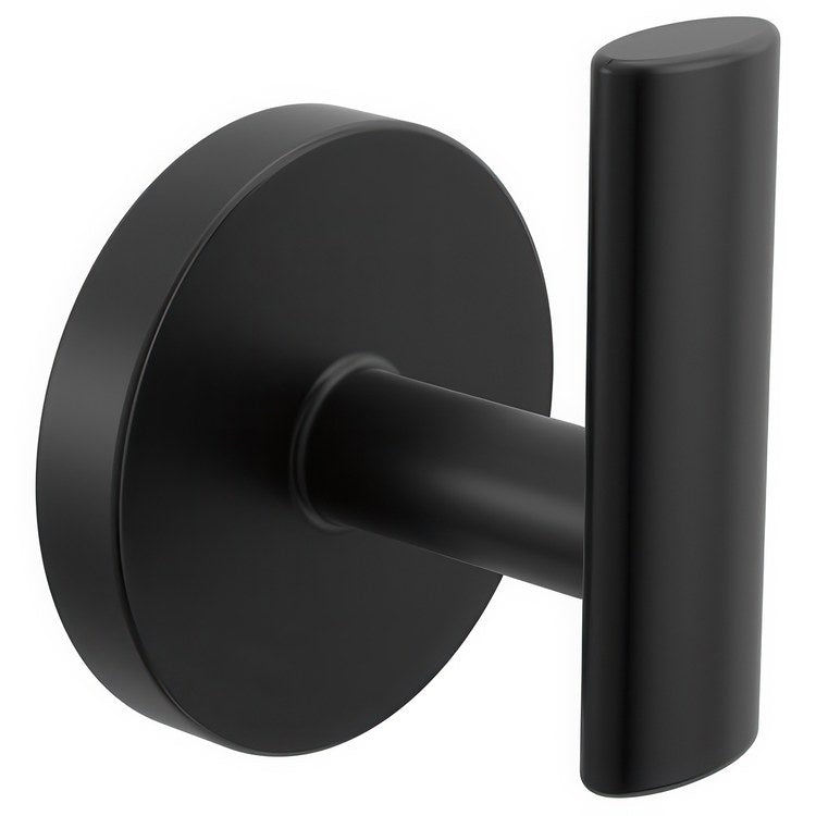 Robe Hook Altado Matte Black 1-13/16 Inch Wall Mount Zinc - Image 1