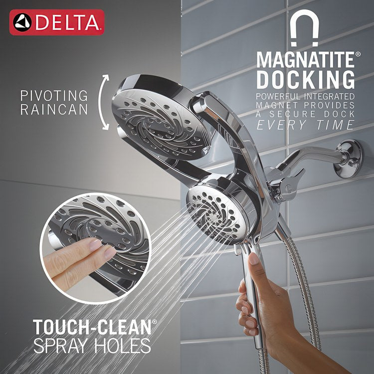 Handshower Combination Universal Showering Components 2-In-1 Chrome WaterSense 6 Inch 1.75 Gallons per Minute - Image 3