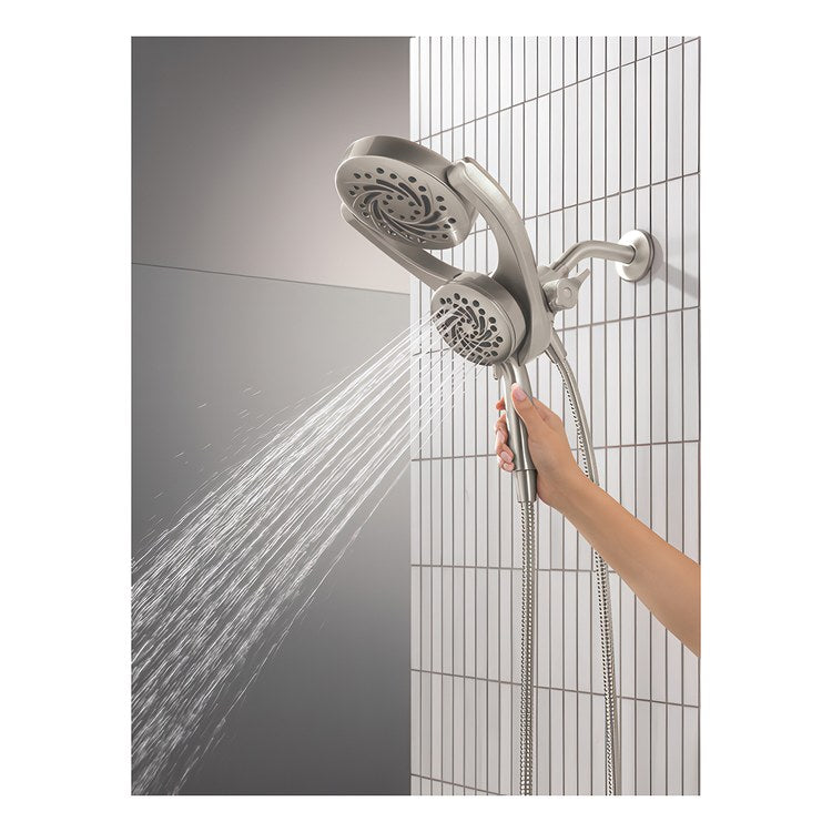 Handshower Combination Universal Showering Components 2-In-1 Spotshield Brushed Nickel WaterSense 6 Inch 1.75 Gallons per Minute - Image 2