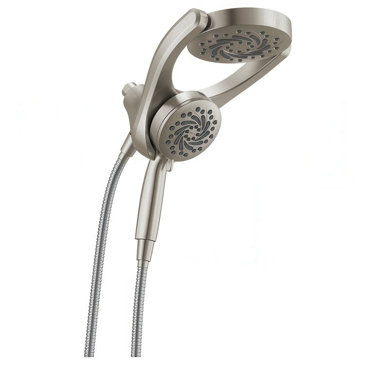 Handshower Combination Universal Showering Components 2-In-1 Spotshield Brushed Nickel WaterSense 6 Inch 1.75 Gallons per Minute