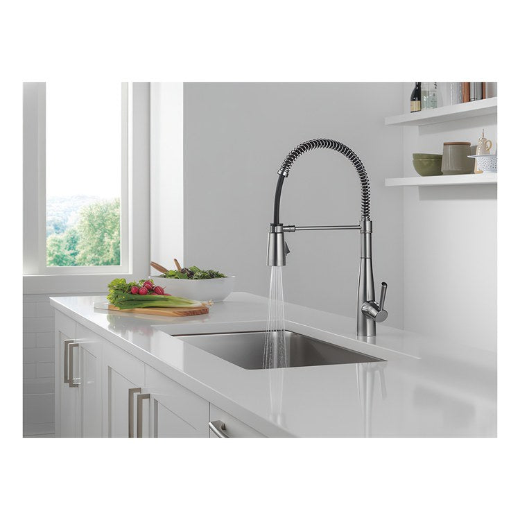 Kitchen Faucet Essa 1 Lever ADA Arctic Stainless Semi-Pro Pull Down 2 Function 360 DEG Swivel 1 Hole Deck Mount Diamond Seal Touch-Clean MagnaTite 1.8 Gallons per Minute - Image 2