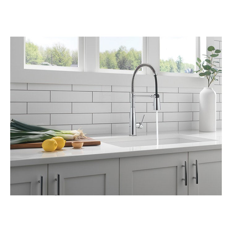 Kitchen Faucet Essa 1 Lever ADA Chrome Semi-Pro Pull Down 2 Function 360 DEG Swivel 1 Hole Deck Mount Diamond Seal Touch-Clean MagnaTite 1.8 Gallons per Minute - Image 2